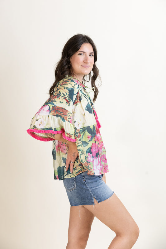 Tropical Getaway Blouse-Tops-Vixen Collection, Day Spa and Women's Boutique Located in Seattle, Washington
