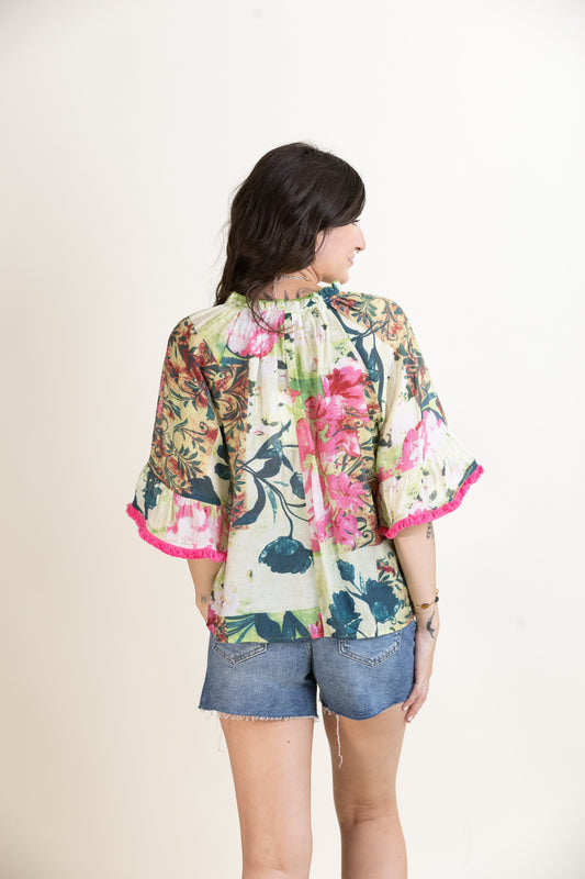 Tropical Getaway Blouse-Tops-Vixen Collection, Day Spa and Women's Boutique Located in Seattle, Washington