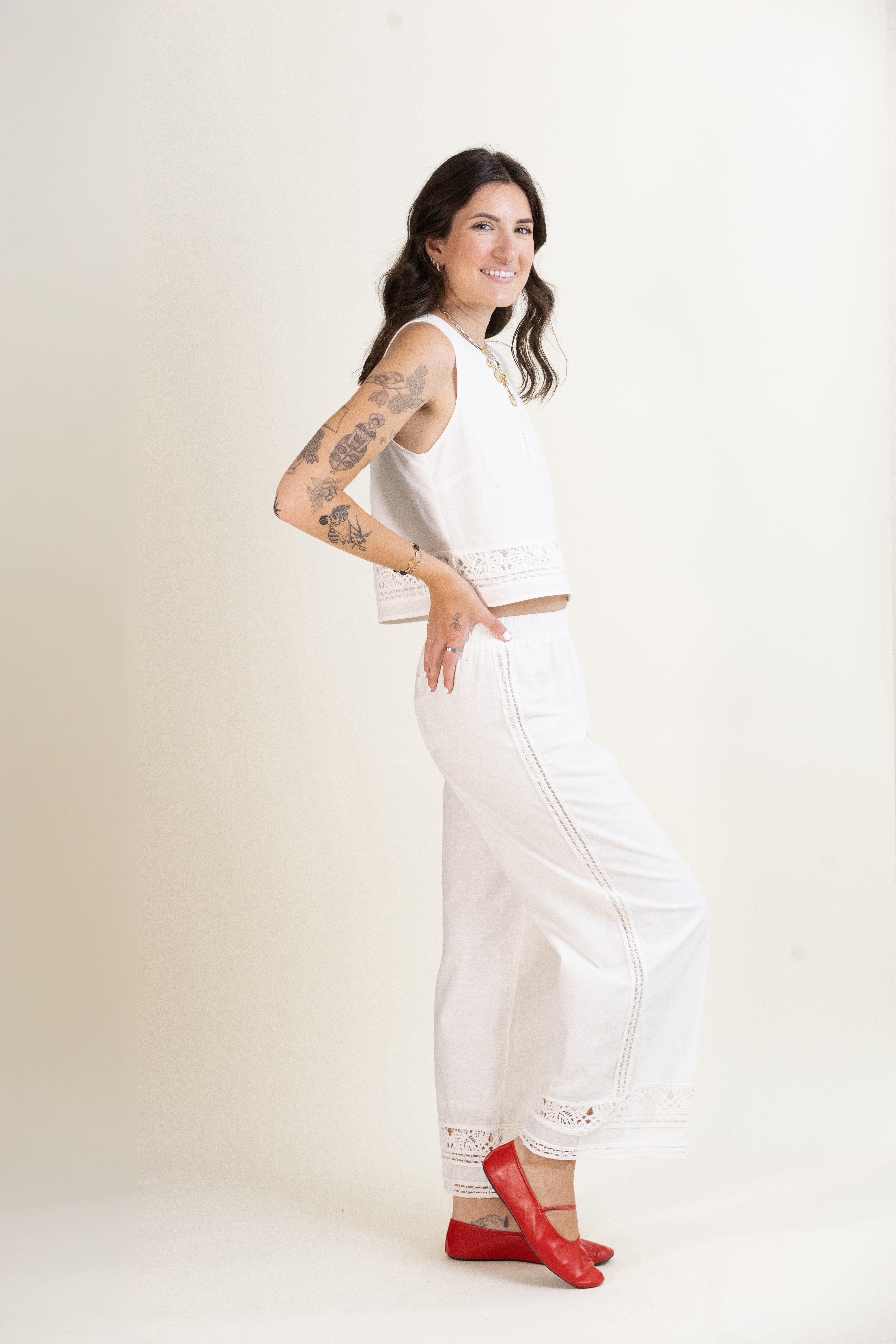 Scout Embroidered Pant-Bottoms-Vixen Collection, Day Spa and Women's Boutique Located in Seattle, Washington