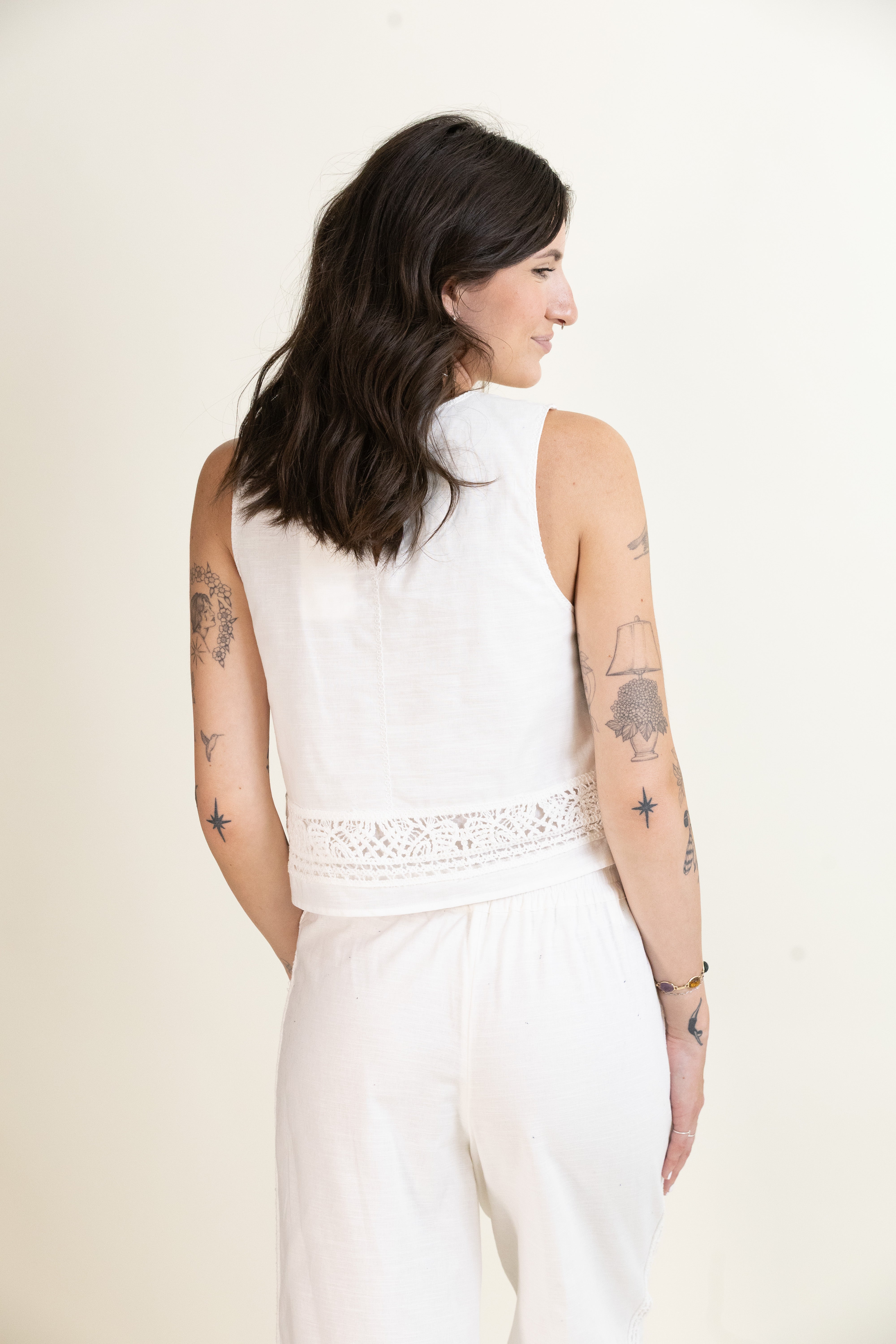 Sloane Embroidered Top-Tank Tops-Vixen Collection, Day Spa and Women's Boutique Located in Seattle, Washington