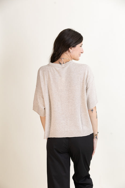 Verona Cashmere Tee-Short Sleeves-Vixen Collection, Day Spa and Women's Boutique Located in Seattle, Washington