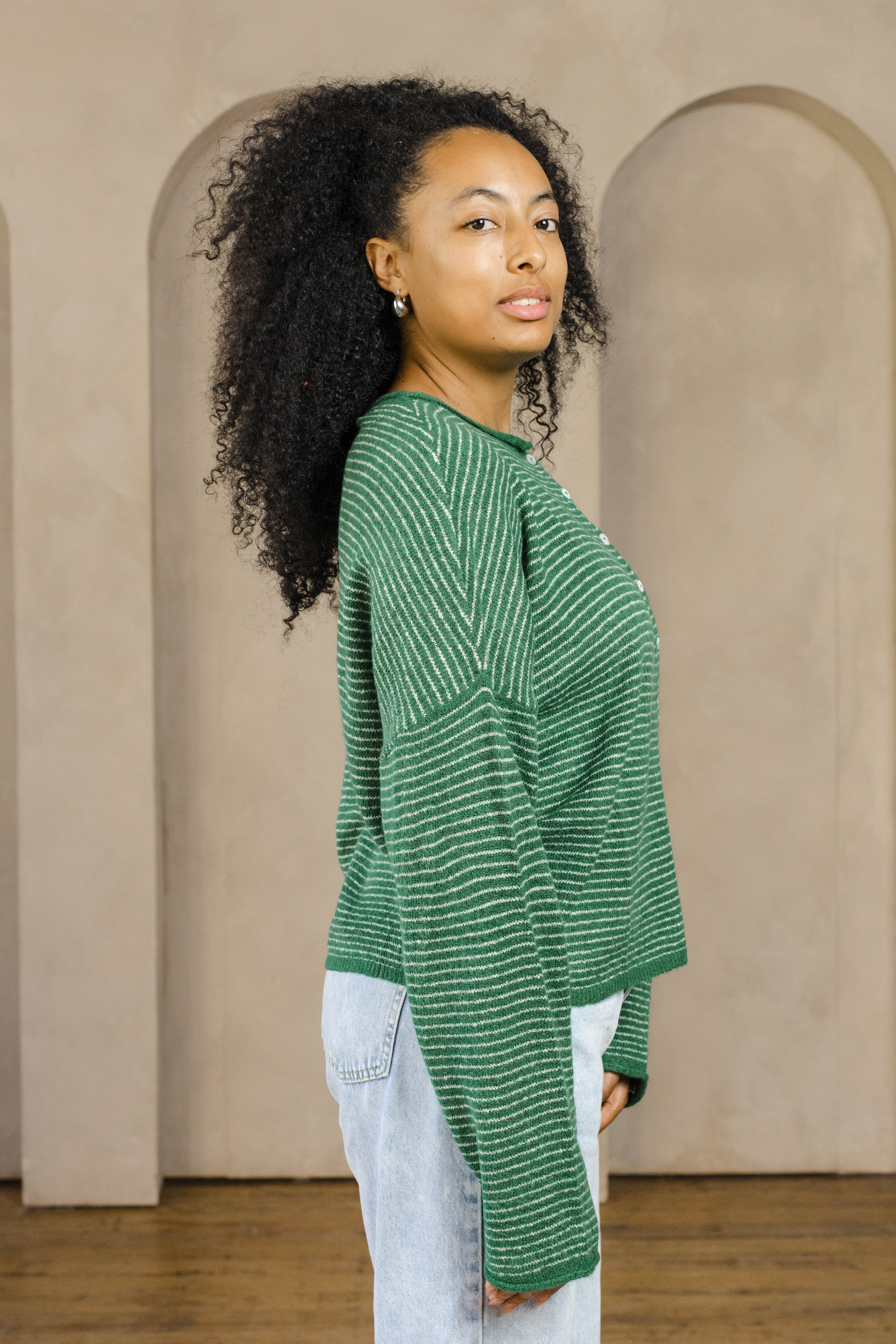 Pin Stripe Babe Cardigan-Sweaters-Vixen Collection, Day Spa and Women's Boutique Located in Seattle, Washington