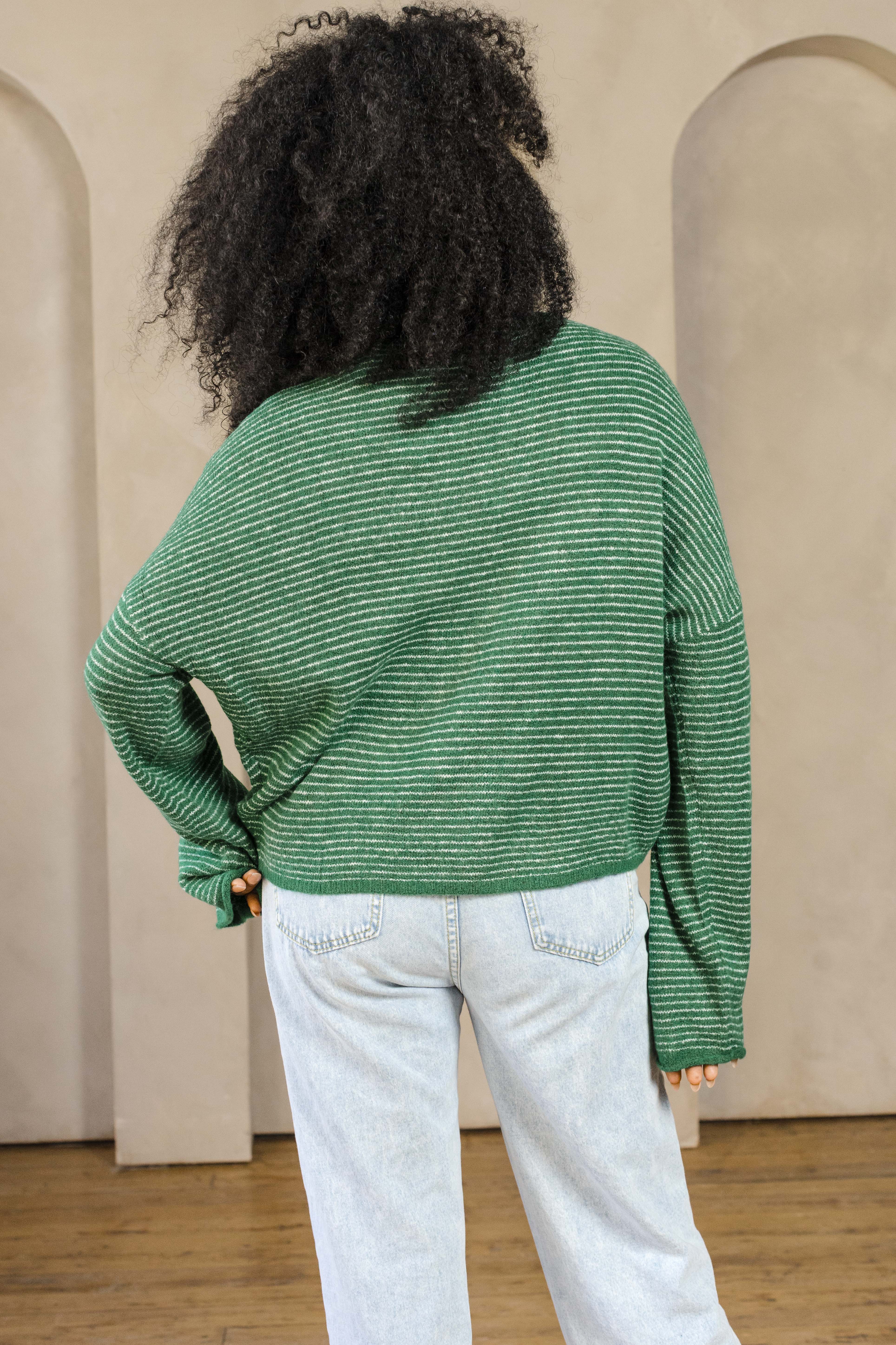 Pin Stripe Babe Cardigan-Sweaters-Vixen Collection, Day Spa and Women's Boutique Located in Seattle, Washington