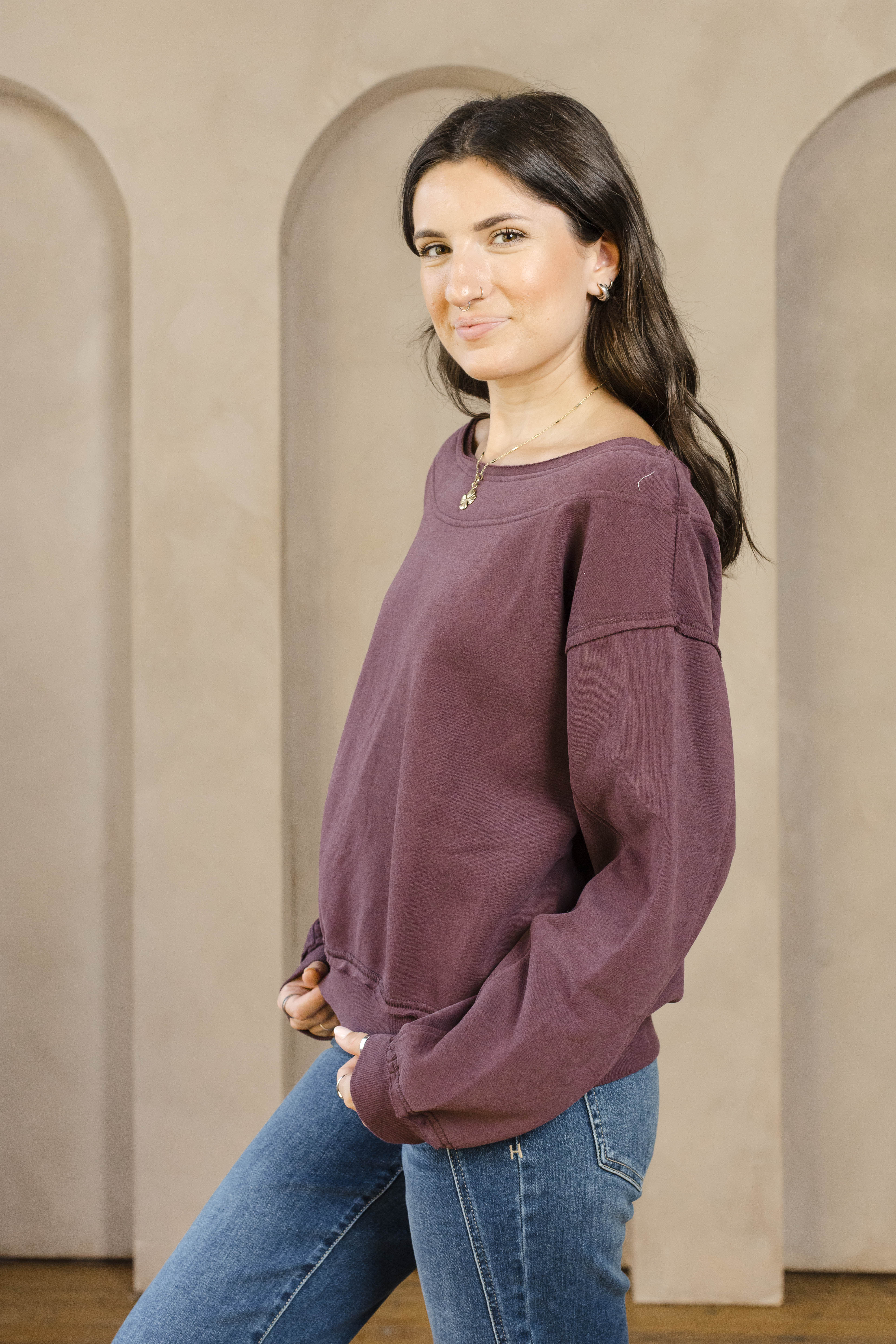 Rosewood Romance Sweater-Sweatshirts-Vixen Collection, Day Spa and Women's Boutique Located in Seattle, Washington