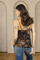Chocolate Floral Tank-Tank Tops-Vixen Collection, Day Spa and Women's Boutique Located in Seattle, Washington