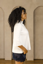 Powder Bell Sleeve Top-Tops-Vixen Collection, Day Spa and Women's Boutique Located in Seattle, Washington