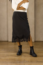 Dawn Lace Midi Skirt-Skirts-Vixen Collection, Day Spa and Women's Boutique Located in Seattle, Washington