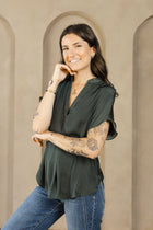 Mindy Top Jewel Tones-Short Sleeves-Vixen Collection, Day Spa and Women's Boutique Located in Seattle, Washington