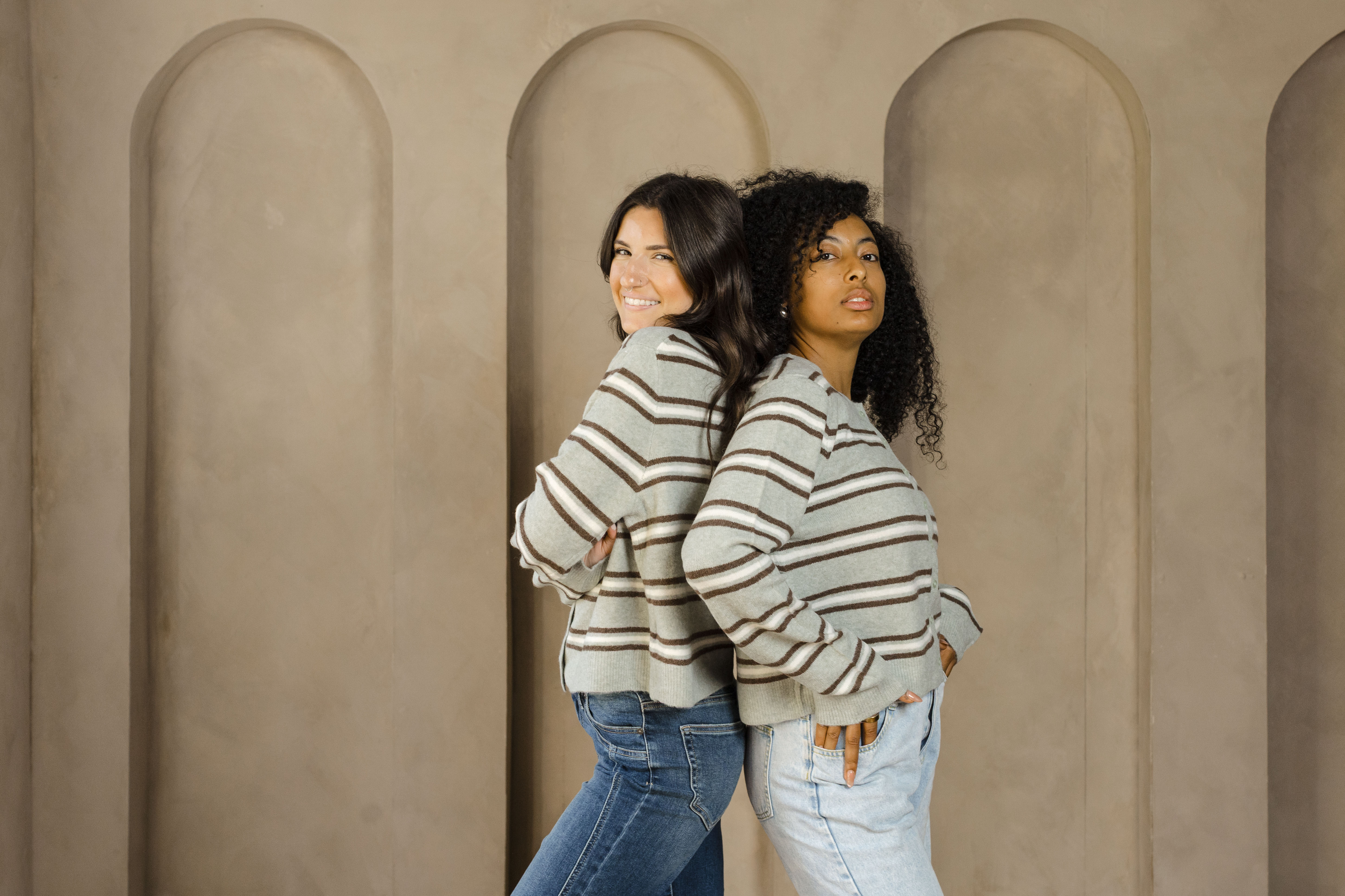 Medina Stripe Cardigan-Sweaters-Vixen Collection, Day Spa and Women's Boutique Located in Seattle, Washington