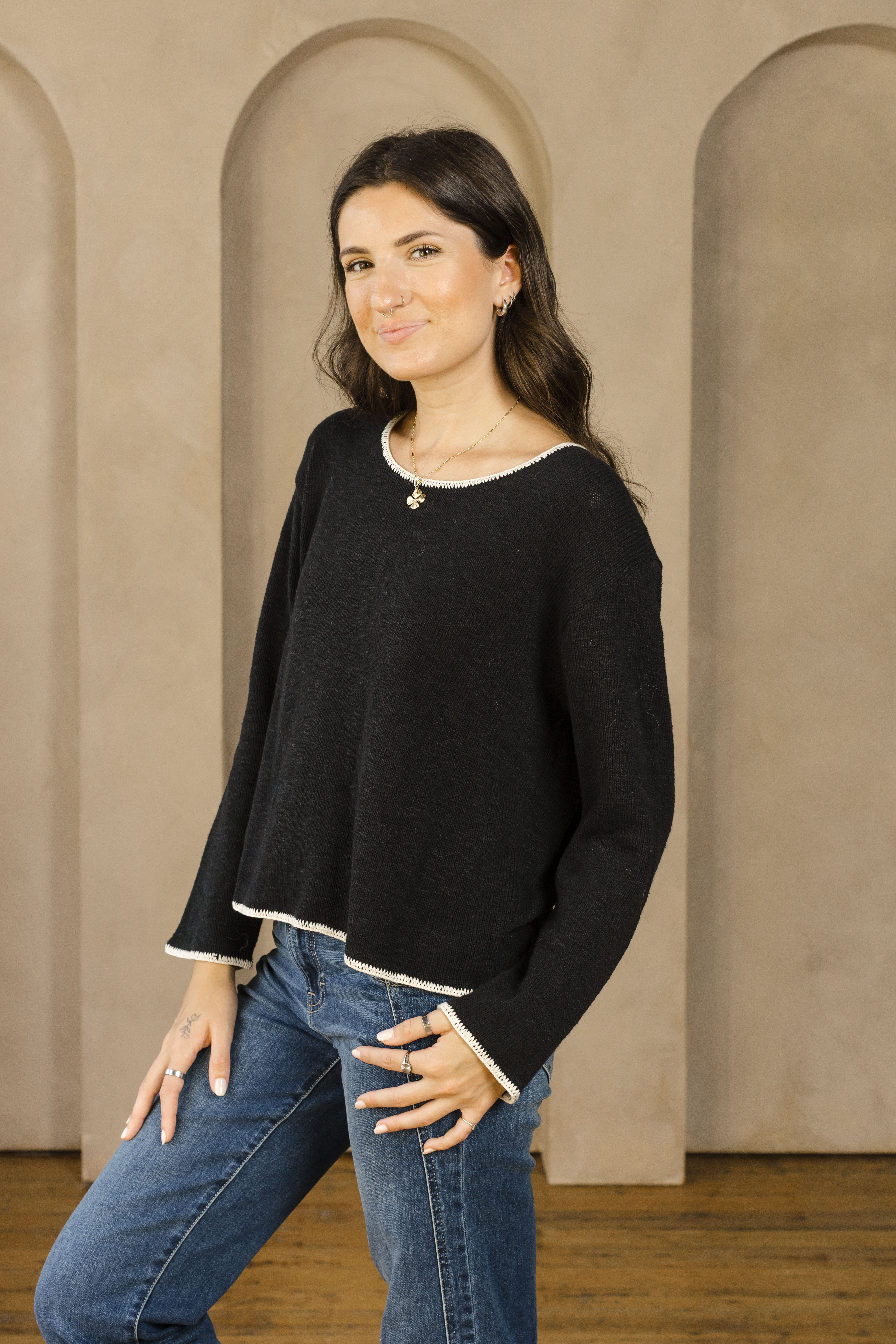 Salty Seas Sweater-Sweaters-Vixen Collection, Day Spa and Women's Boutique Located in Seattle, Washington