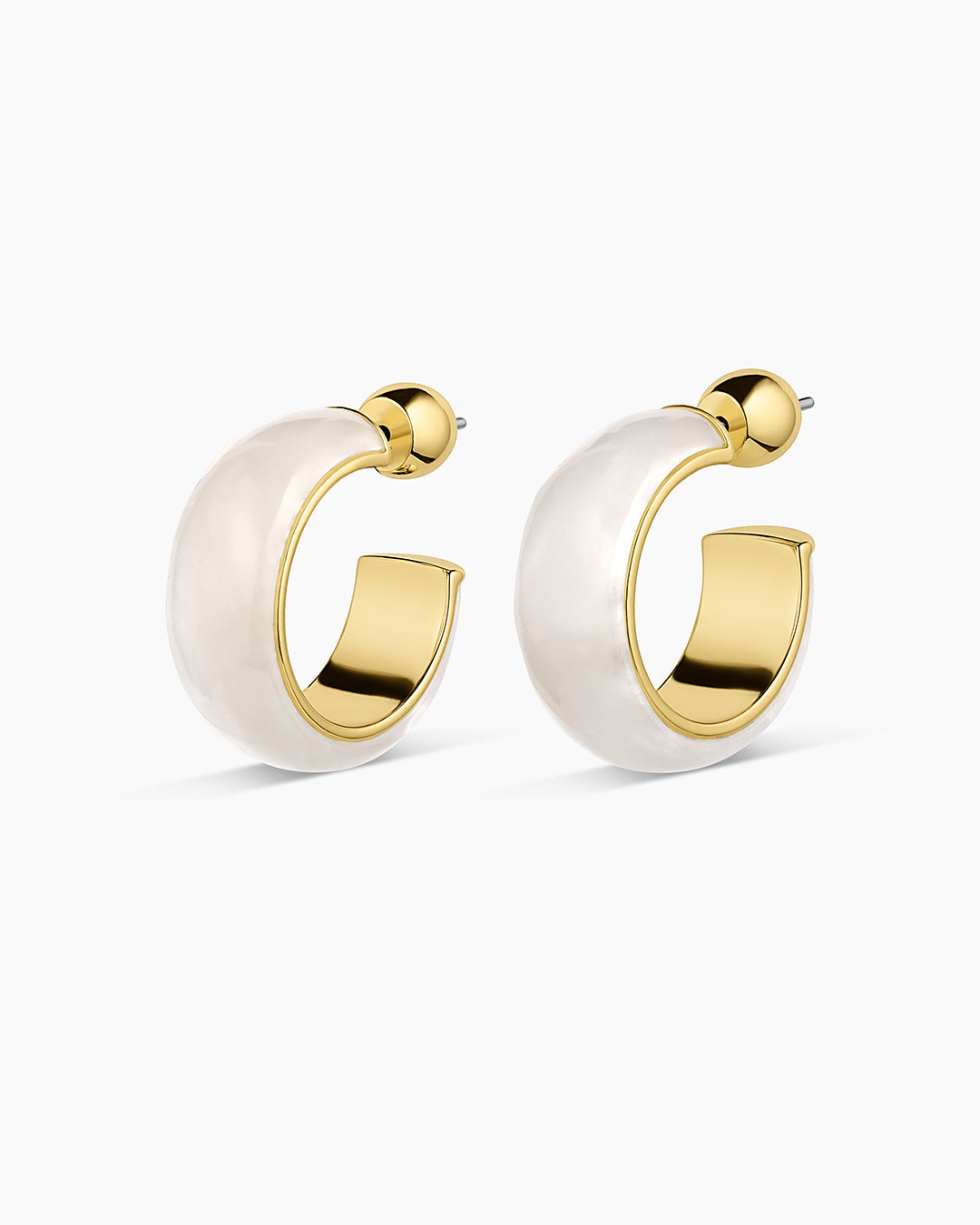 Paseo Marble Small Hoops-Earrings-Vixen Collection, Day Spa and Women's Boutique Located in Seattle, Washington