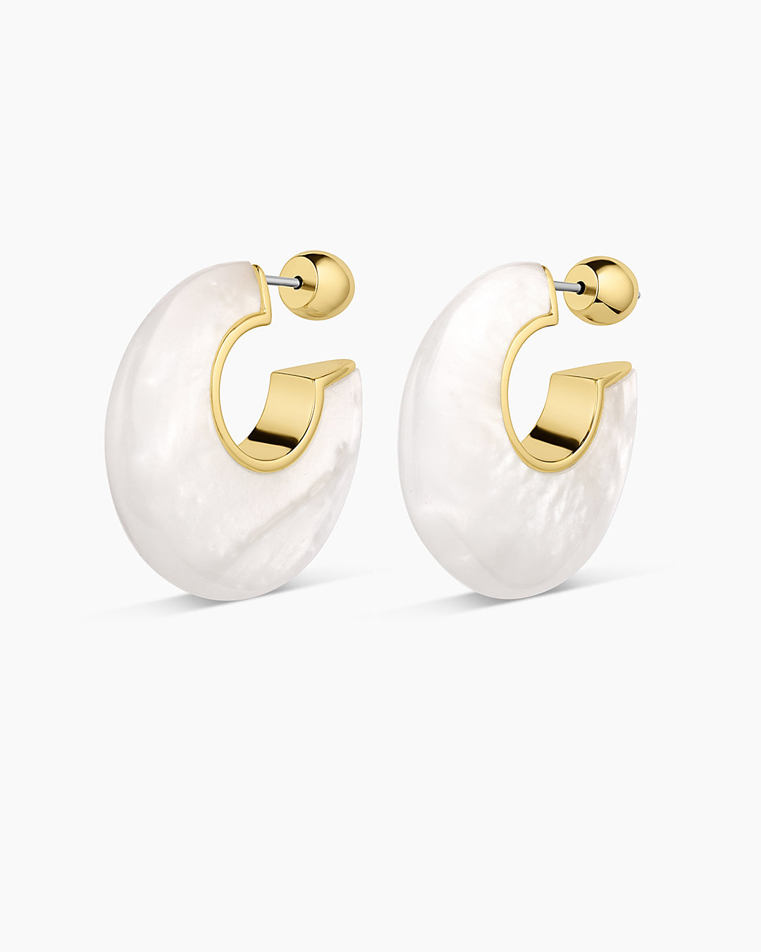 Paseo Marble Arc Hoops-Earrings-Vixen Collection, Day Spa and Women's Boutique Located in Seattle, Washington