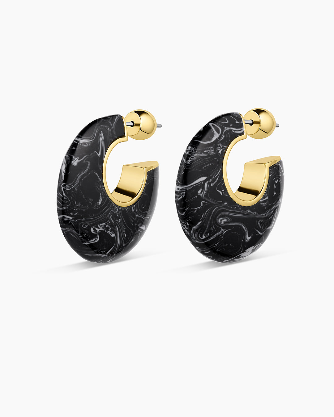 Paseo Marble Arc Hoops-Earrings-Vixen Collection, Day Spa and Women's Boutique Located in Seattle, Washington