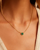 Rose Marble Coin Necklace-Necklaces-Vixen Collection, Day Spa and Women's Boutique Located in Seattle, Washington