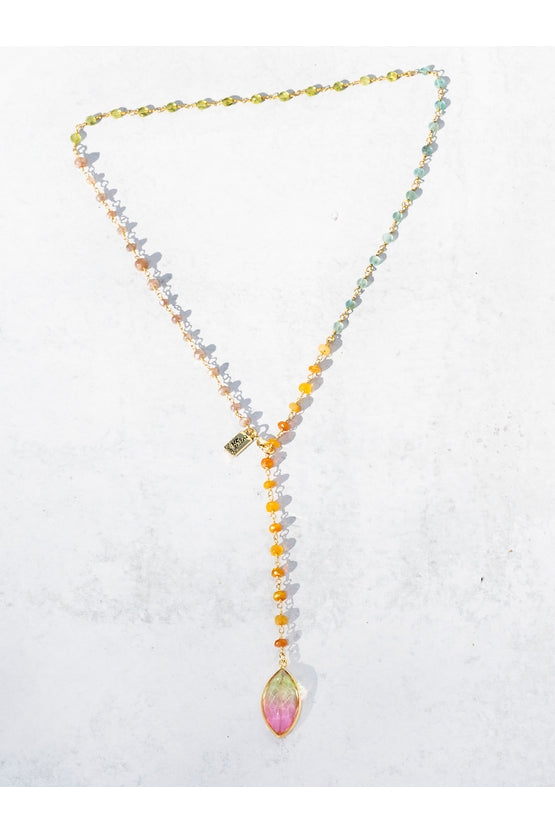 Watercolor Y Necklace-Necklaces-Vixen Collection, Day Spa and Women's Boutique Located in Seattle, Washington