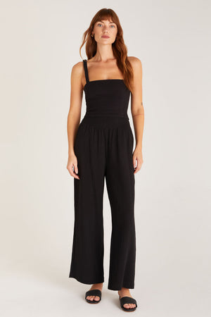 Cambria Gauze Top, Black-Tank Tops-Vixen Collection, Day Spa and Women's Boutique Located in Seattle, Washington