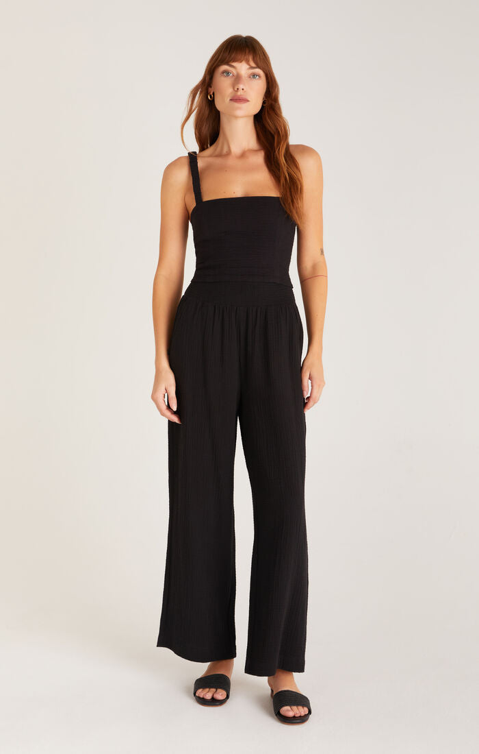 Cambria Gauze Top, Black-Tank Tops-Vixen Collection, Day Spa and Women's Boutique Located in Seattle, Washington