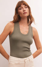 Sirena Rib Tank-Tank Tops-Vixen Collection, Day Spa and Women's Boutique Located in Seattle, Washington