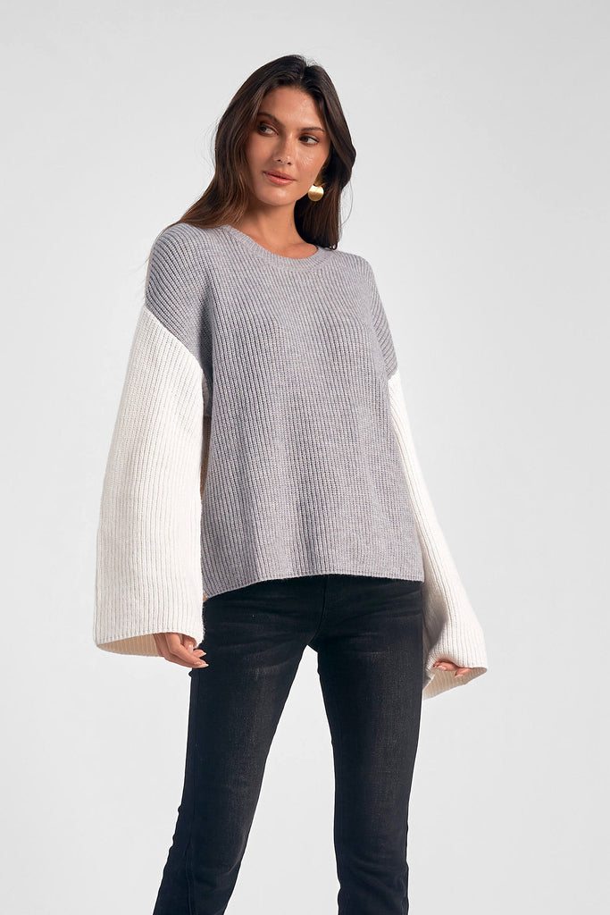 Oakleigh Color Block Sweater-Sweaters-Vixen Collection, Day Spa and Women's Boutique Located in Seattle, Washington