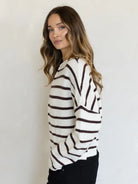 Pretty Piper Striped Cardigan-Sweaters-Vixen Collection, Day Spa and Women's Boutique Located in Seattle, Washington