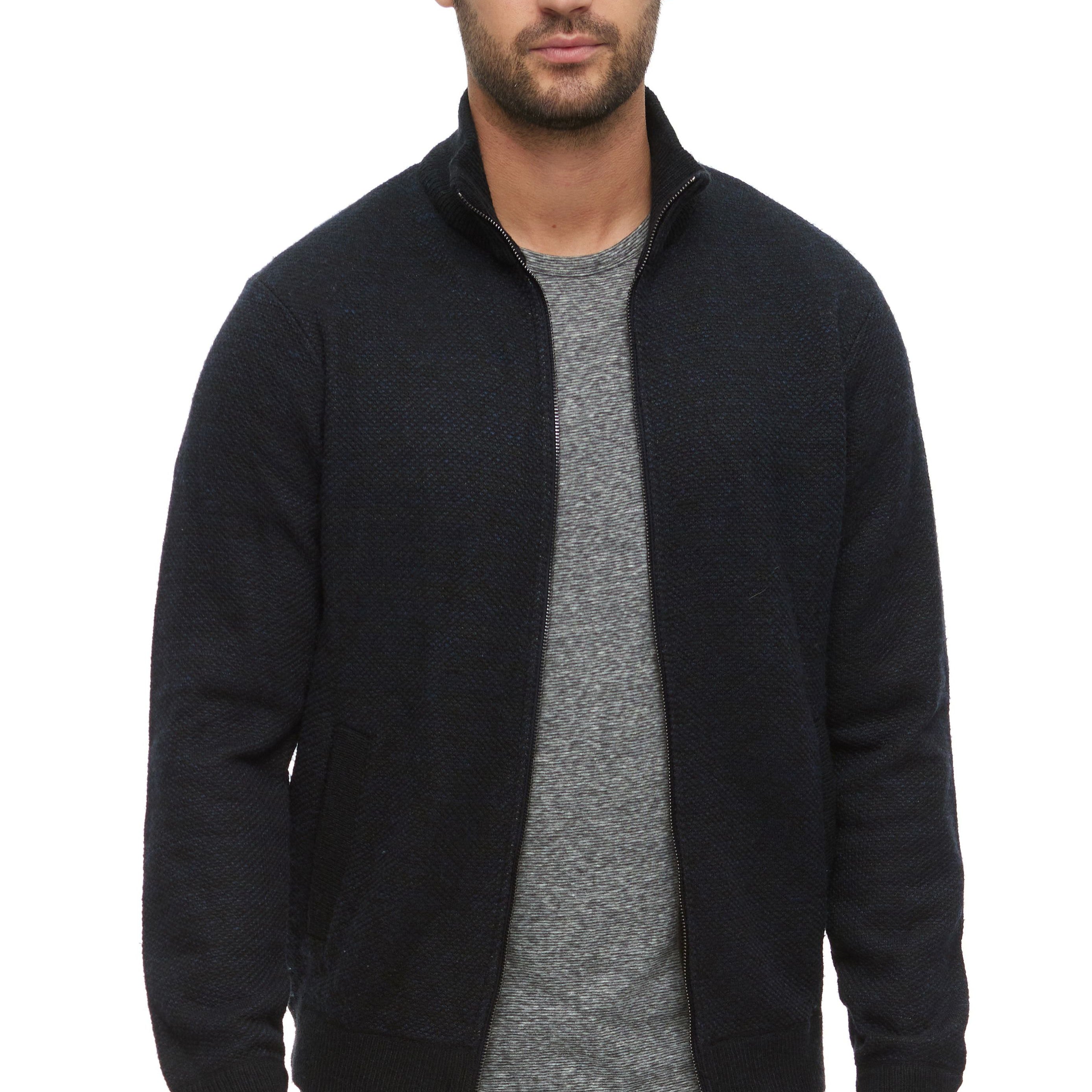Rhineland Marled Full Zip Mockneck Sweater-Men's Tops-Vixen Collection, Day Spa and Women's Boutique Located in Seattle, Washington