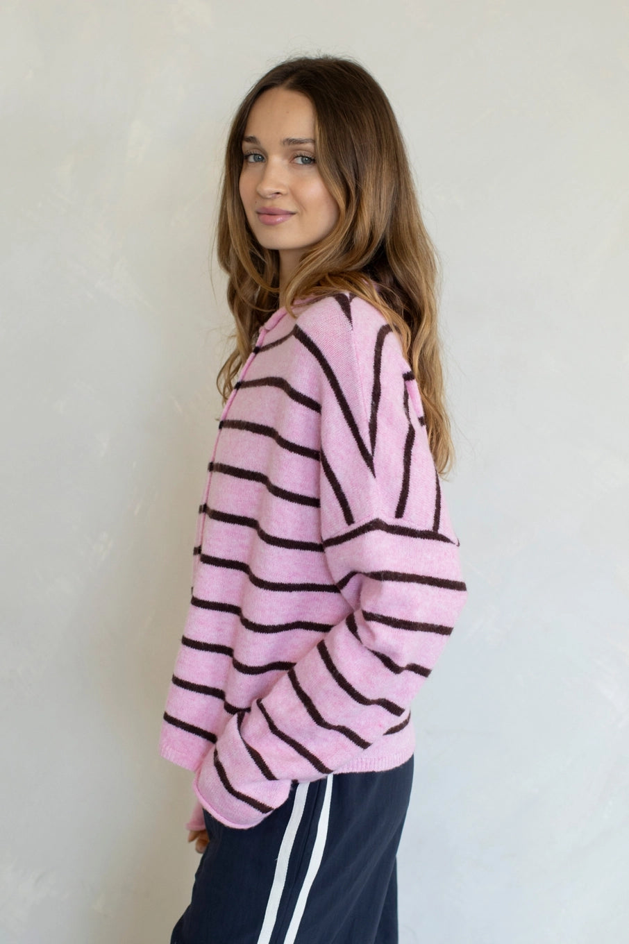 Pretty Piper Striped Cardigan-Sweaters-Vixen Collection, Day Spa and Women's Boutique Located in Seattle, Washington