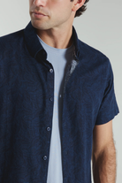 Oasis Linen Botanical Shirt-Men's Tops-Vixen Collection, Day Spa and Women's Boutique Located in Seattle, Washington