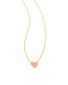 Framed Ari Heart Short Pendant Necklace-Necklaces-Vixen Collection, Day Spa and Women's Boutique Located in Seattle, Washington