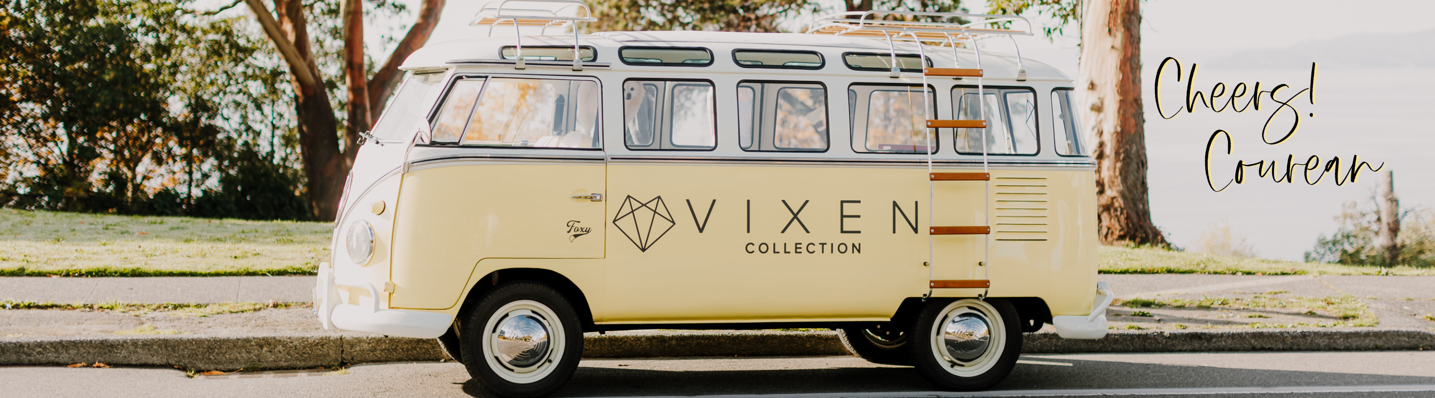 Foxy Vixen Party Bus in Seattle, WA. Restored vintage VW an in yellow and white. 