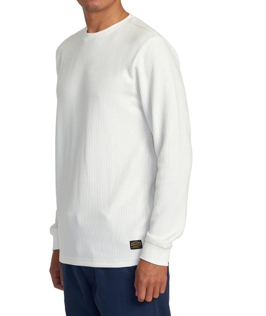 Day Shift Long Sleeve Thermal Shirt, Off White-Men's Tops-Vixen Collection, Day Spa and Women's Boutique Located in Seattle, Washington