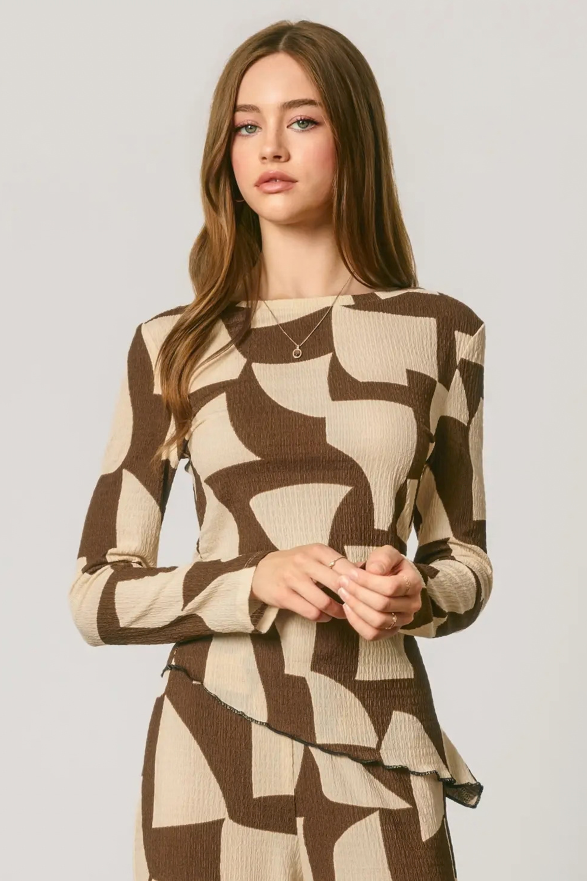 Abstract Girl Top-Long Sleeves-Vixen Collection, Day Spa and Women's Boutique Located in Seattle, Washington