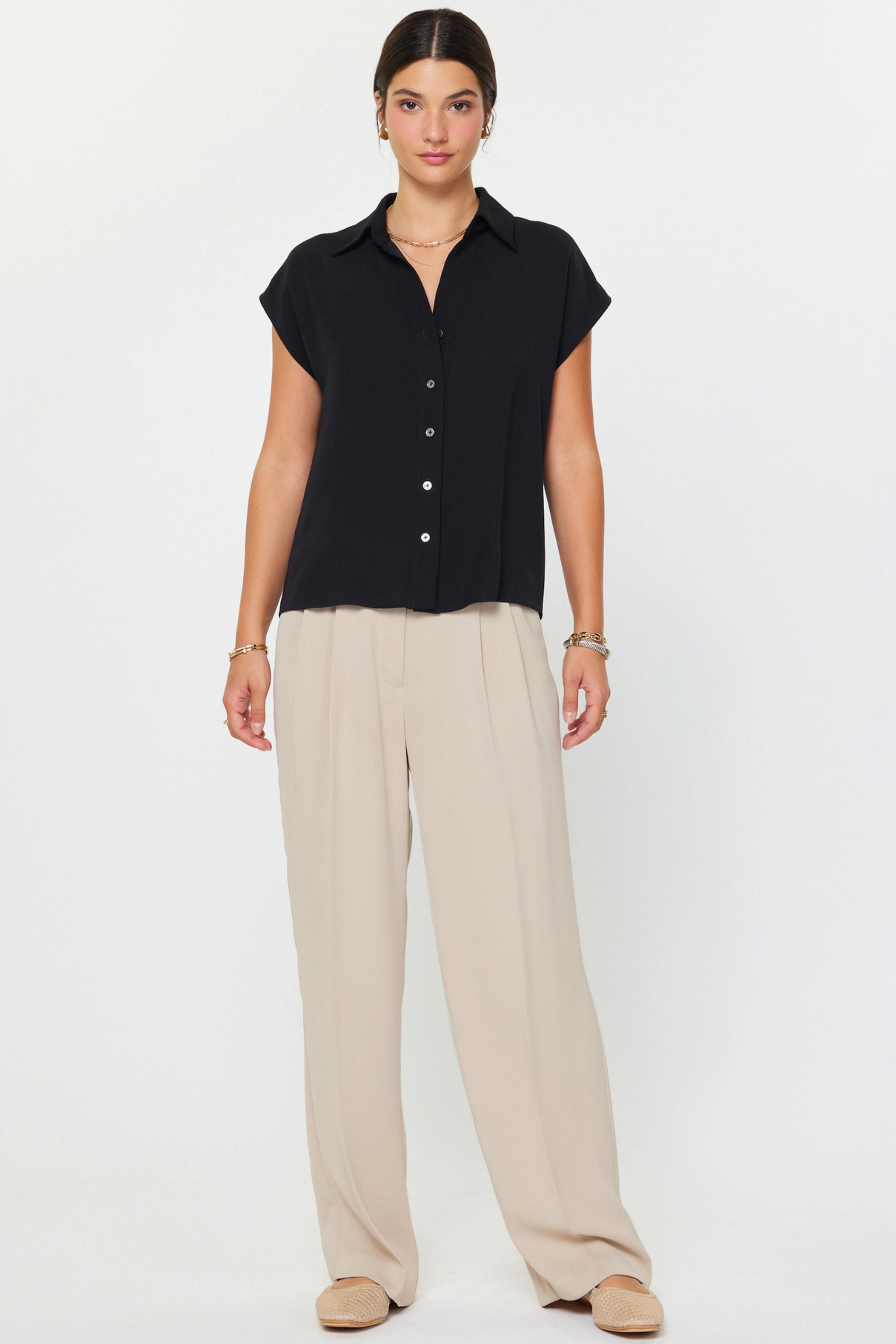 All Day Button Down-Tops-Vixen Collection, Day Spa and Women's Boutique Located in Seattle, Washington