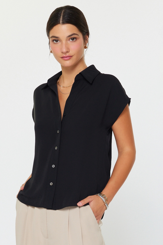 All Day Button Down-Tops-Vixen Collection, Day Spa and Women's Boutique Located in Seattle, Washington