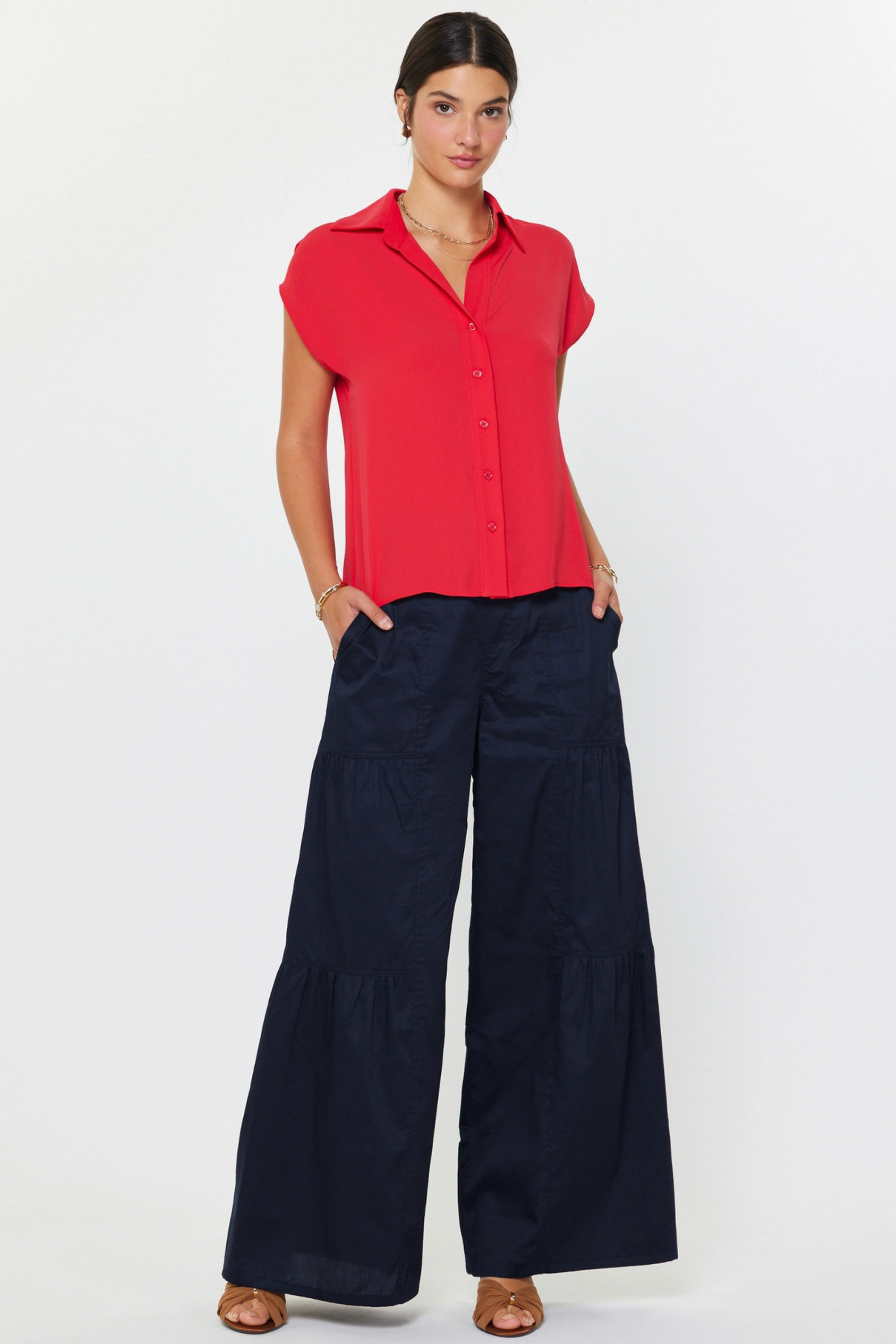 All Day Button Down-Tops-Vixen Collection, Day Spa and Women's Boutique Located in Seattle, Washington