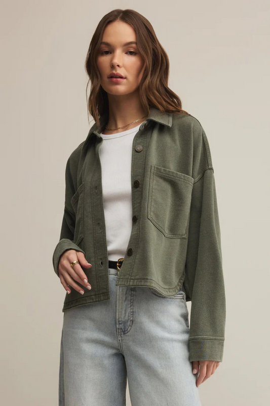 All Day Cropped Knit Jacket-Jackets-Vixen Collection, Day Spa and Women's Boutique Located in Seattle, Washington