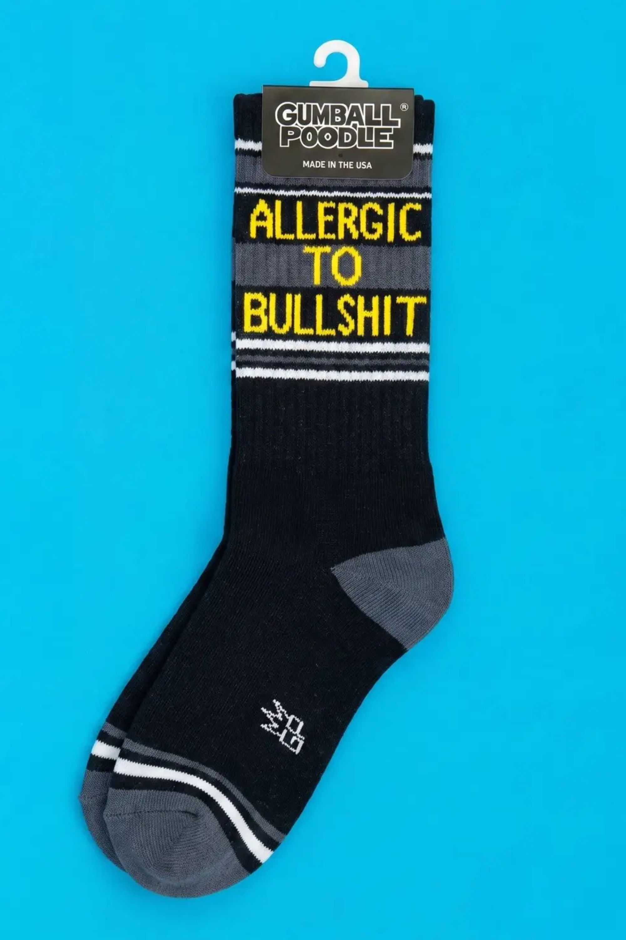 Allergic To Bullshit Gym Crew Socks-Socks-Vixen Collection, Day Spa and Women's Boutique Located in Seattle, Washington