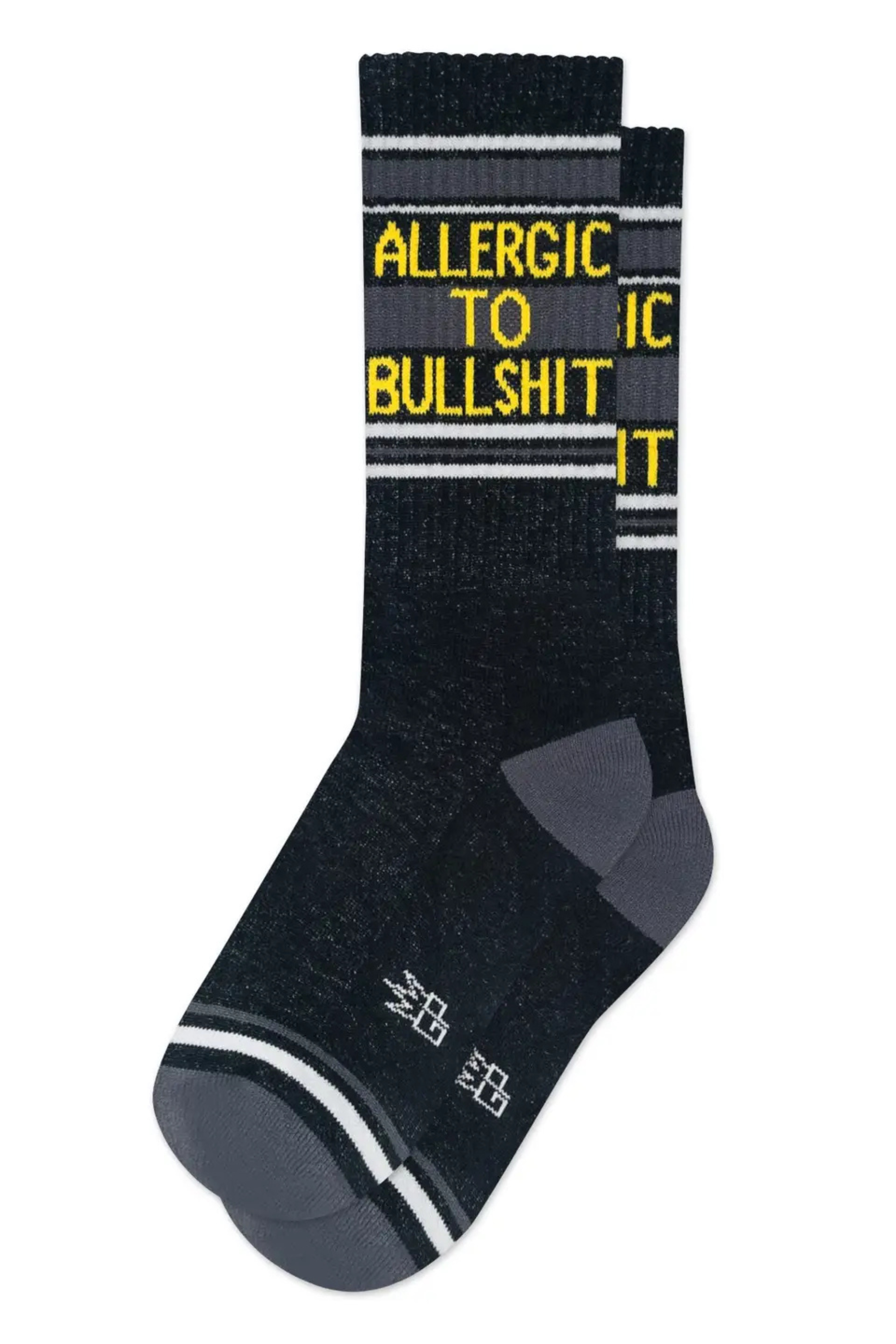 Allergic To Bullshit Gym Crew Socks-Socks-Vixen Collection, Day Spa and Women's Boutique Located in Seattle, Washington