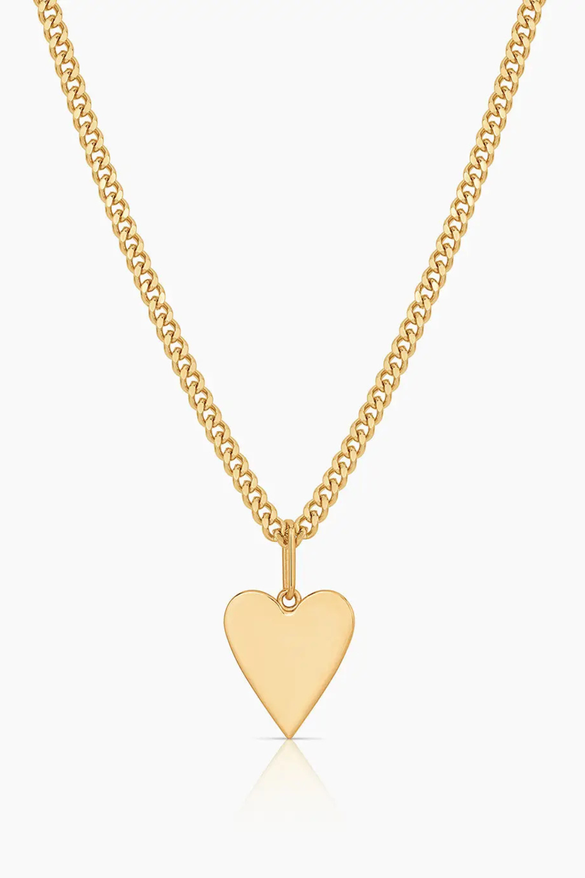 Amaya Heart Curb Necklace-Necklaces-Vixen Collection, Day Spa and Women's Boutique Located in Seattle, Washington