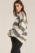 Anders Stripe Crewneck Sweater-Sweaters-Vixen Collection, Day Spa and Women's Boutique Located in Seattle, Washington