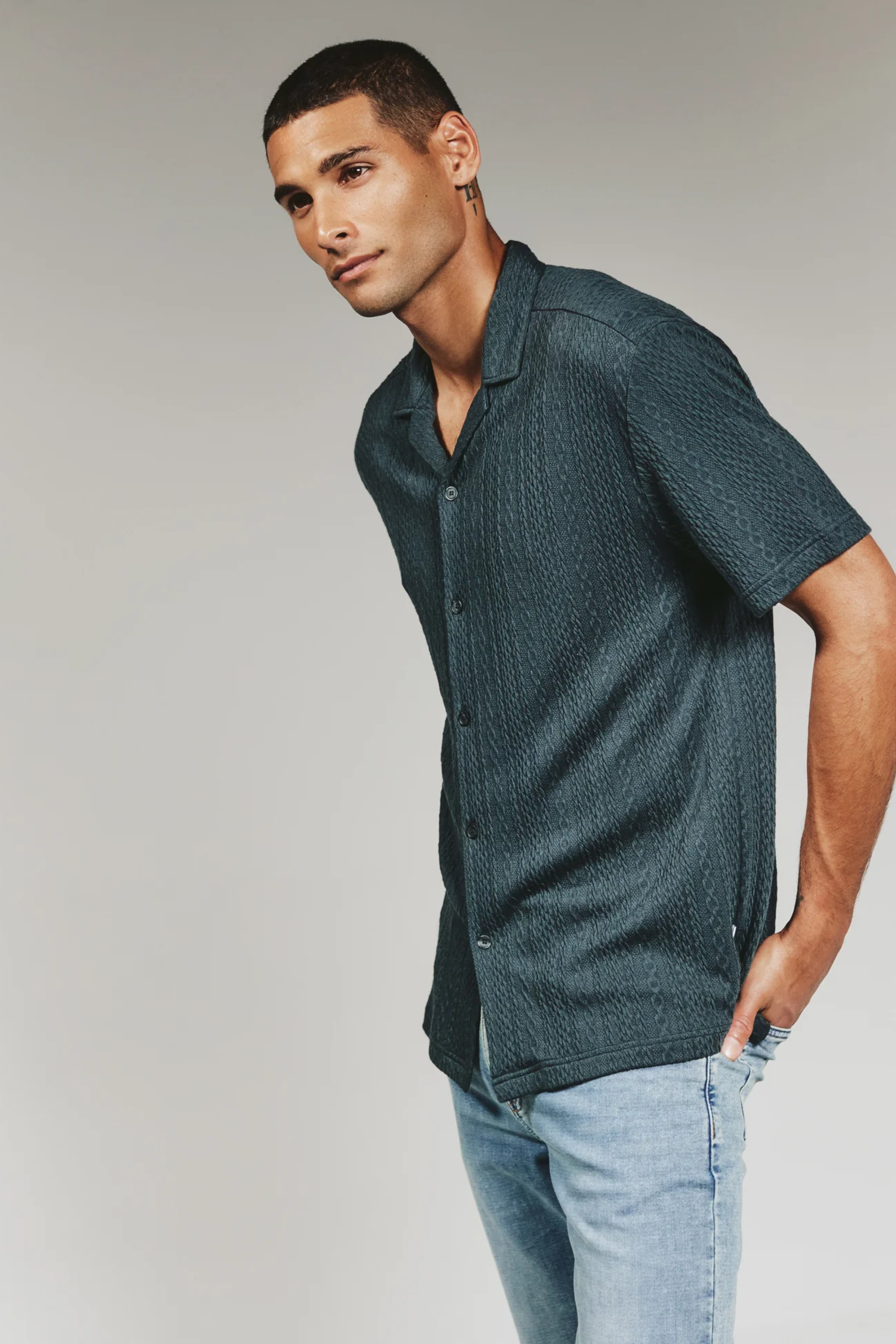 Andros Camp Shirt-Men's Tops-Vixen Collection, Day Spa and Women's Boutique Located in Seattle, Washington