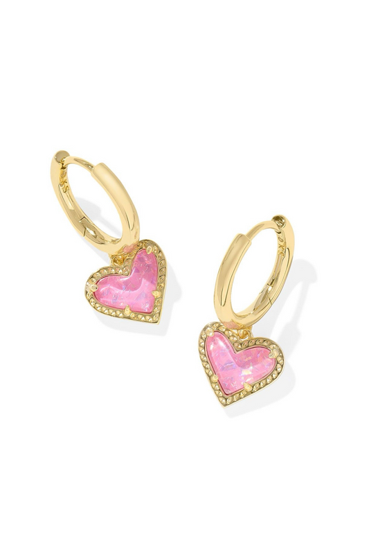 Ari Heart Huggie Earrings-Earrings-Vixen Collection, Day Spa and Women's Boutique Located in Seattle, Washington