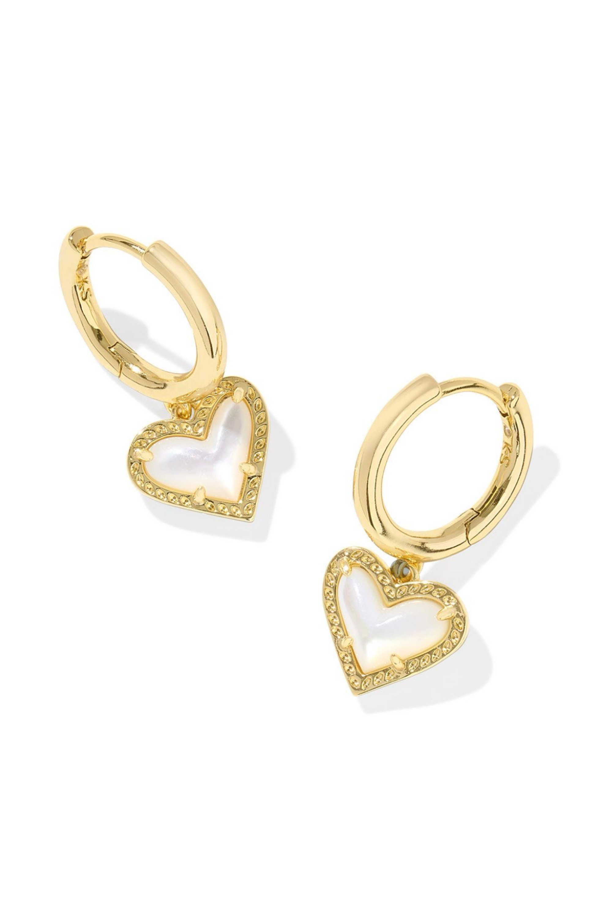 Ari Heart Huggie Earrings-Earrings-Vixen Collection, Day Spa and Women's Boutique Located in Seattle, Washington