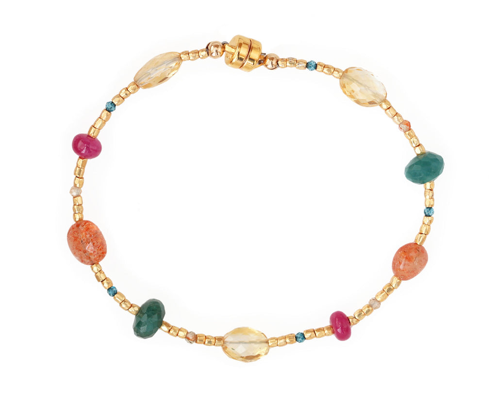 Gold Glass Sunstone Bracelet-Jewelry-Vixen Collection, Day Spa and Women's Boutique Located in Seattle, Washington