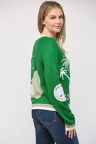 Golf Embroidered Patch Cardigan-Sweaters-Vixen Collection, Day Spa and Women's Boutique Located in Seattle, Washington