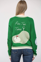 Golf Embroidered Patch Cardigan-Sweaters-Vixen Collection, Day Spa and Women's Boutique Located in Seattle, Washington