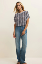 Ballast Crochet Stripe Top-Short Sleeves-Vixen Collection, Day Spa and Women's Boutique Located in Seattle, Washington