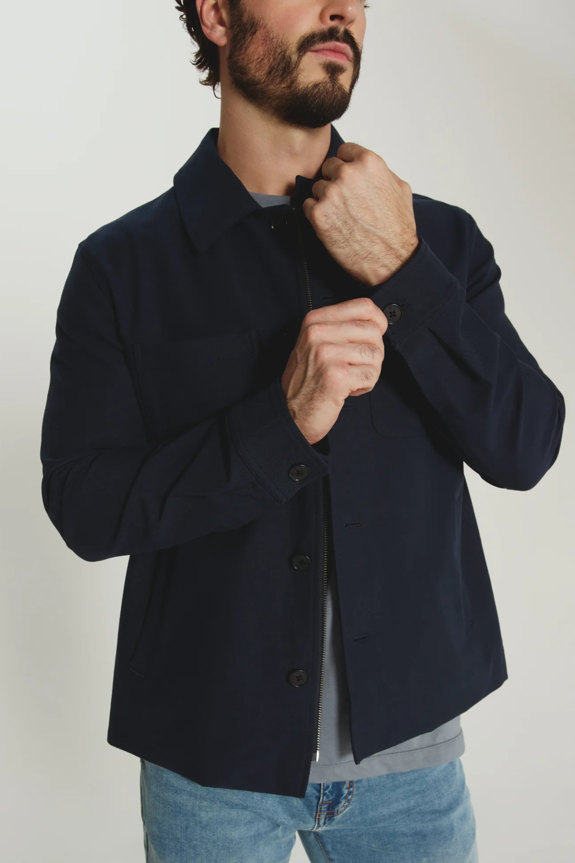 Baron Button Front Jacket-Men's Outerwear-Vixen Collection, Day Spa and Women's Boutique Located in Seattle, Washington