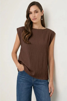 Beach Days Boat Neck Blouse-Tops-Vixen Collection, Day Spa and Women's Boutique Located in Seattle, Washington