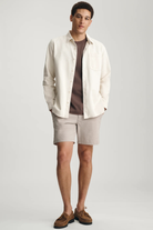 Bill Linen Denim Shirt-Long Sleeves-Vixen Collection, Day Spa and Women's Boutique Located in Seattle, Washington