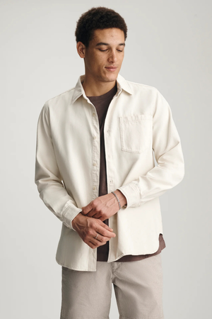 Bill Linen Denim Shirt-Long Sleeves-Vixen Collection, Day Spa and Women's Boutique Located in Seattle, Washington